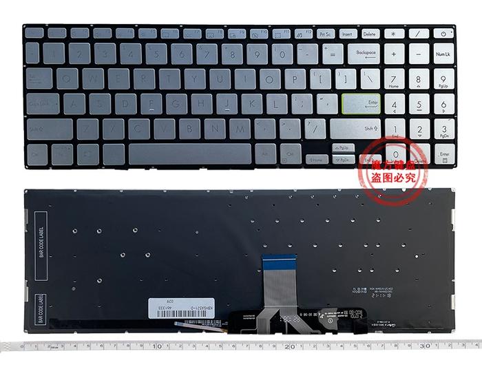 Baru US Keyboard Perak untuk ASUS VivoBook 15X 2020 S5600F V5050