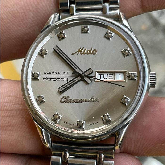 JAM SWISS : MIDO CHRONOMETER 8439 ORIGINAL COMMANDER POWER WIND MULTIFORT