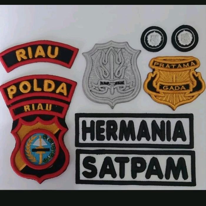 atribut satpam pdh, atribut satpam timbut, satu set atribut satpam pdh