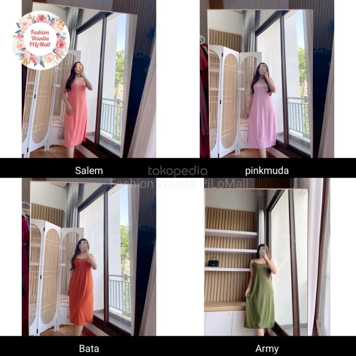 S✓3A TANKTOP DRESS JUMBO BIG SIZE INNER DASTER KAOS TANK TOP TANPA LENGAN N♥SK