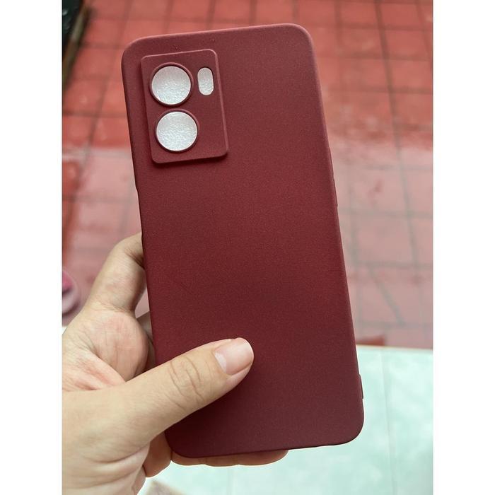 Soft Case Kompatibel Untuk Narzo 50 5G Slim Matte Silicon Sandstone - Merah