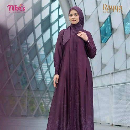 Risdia Gamis Burgund Rayya Series 2020 - Gaun Muslimah Elegan dengan Warna Burgundy