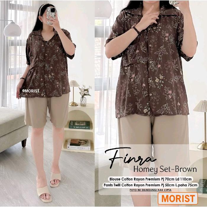 MOTIF WARNA RANDOM - Baby Doll Celana Polos Baju Santai Wanita Dewasa Bahan Katun Twill Rayon Atasan