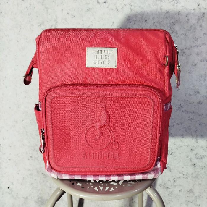 Tas Sekolah BEANPOLE Merah Bagus murah Ransel Backpack Wanita
