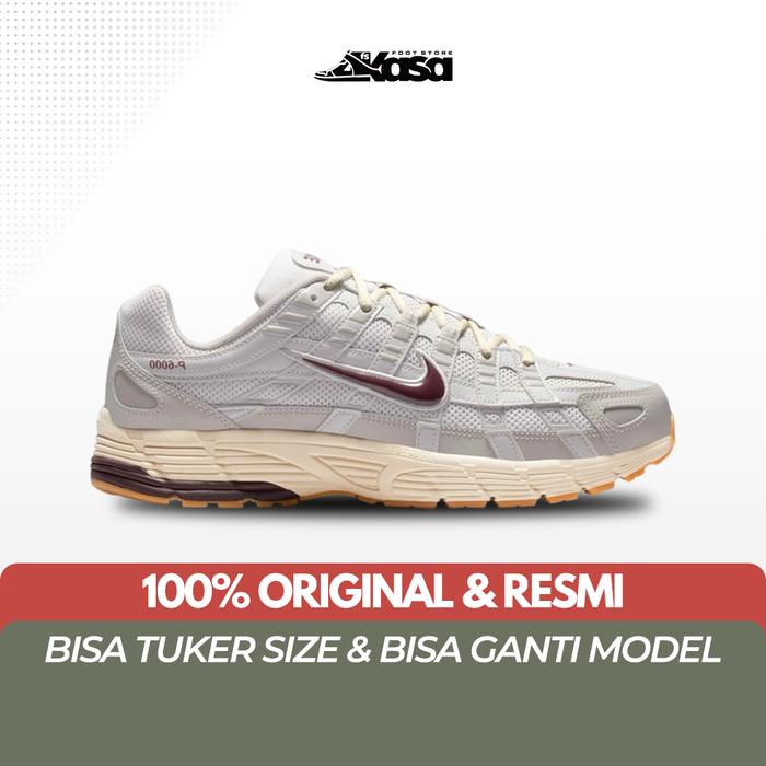Sepatu Sneakers Pria NK P-6000 P6000 P 6000 College Grey Vast Grey Coconut Milk Burgundy Crush