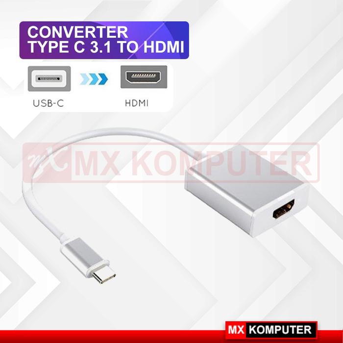 Converter Kabel USB 3.1 Type C To HDMI New Macbook TV LCD LED