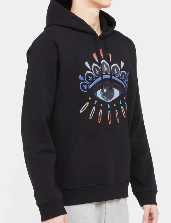 Hoodie Kenzo Eye Emboirdered Hoodie Black Original