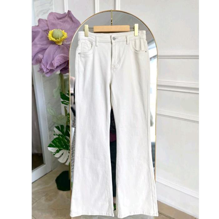 Celana jeans putih cutbray import