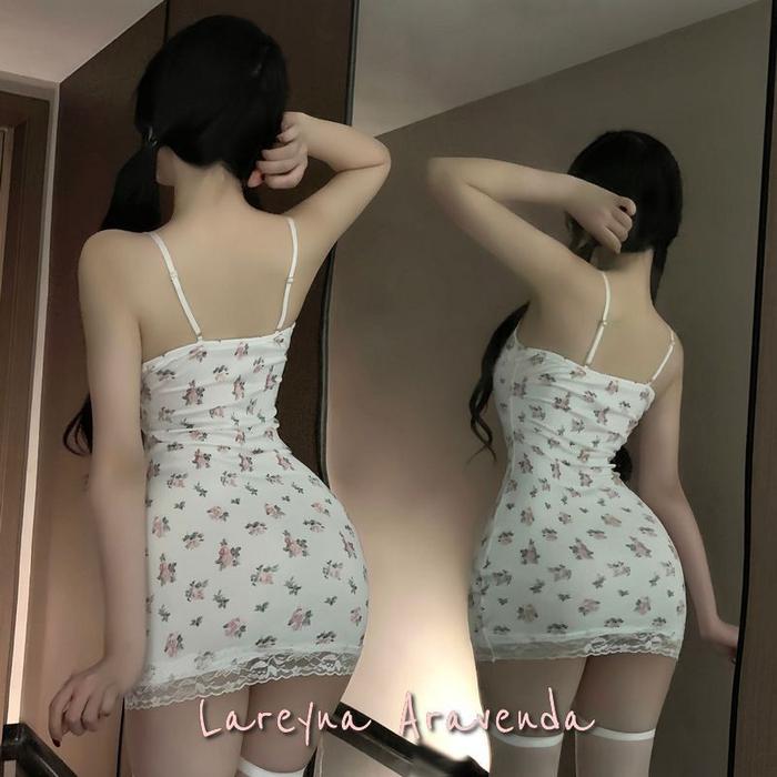 Lareyna Ada Set Lingerie CD Pajamas Gaun Tidur Shabby Chic Rom LG729