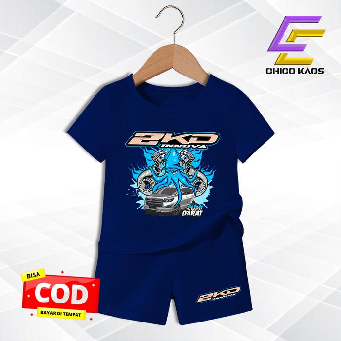 Baju Setelan Cumi Darat Anak Laki Laki - Kaos Distr* Karakter 2Kd Innova Keren