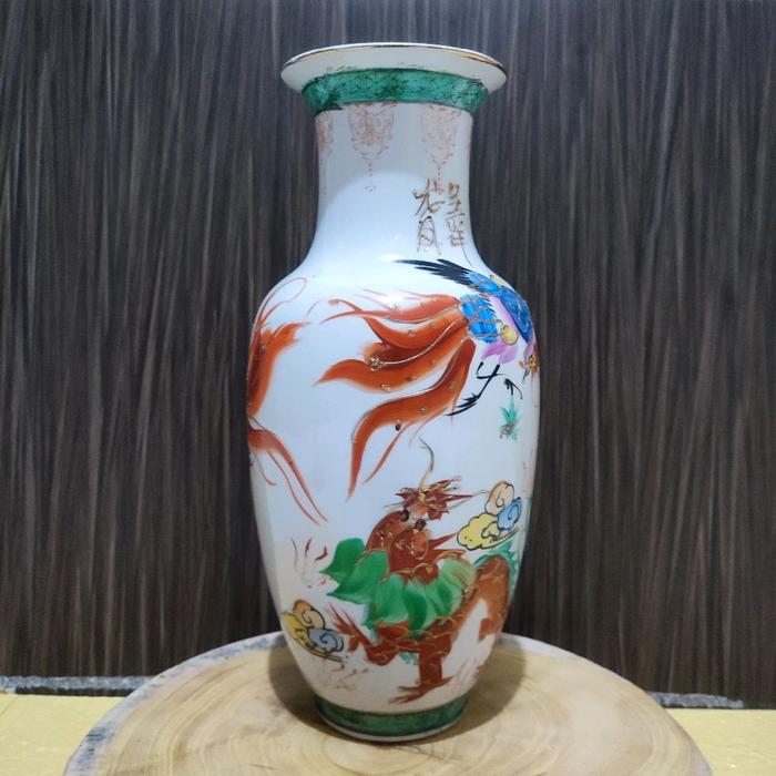 Pajangan GUci antik NAGA & PHOENIX