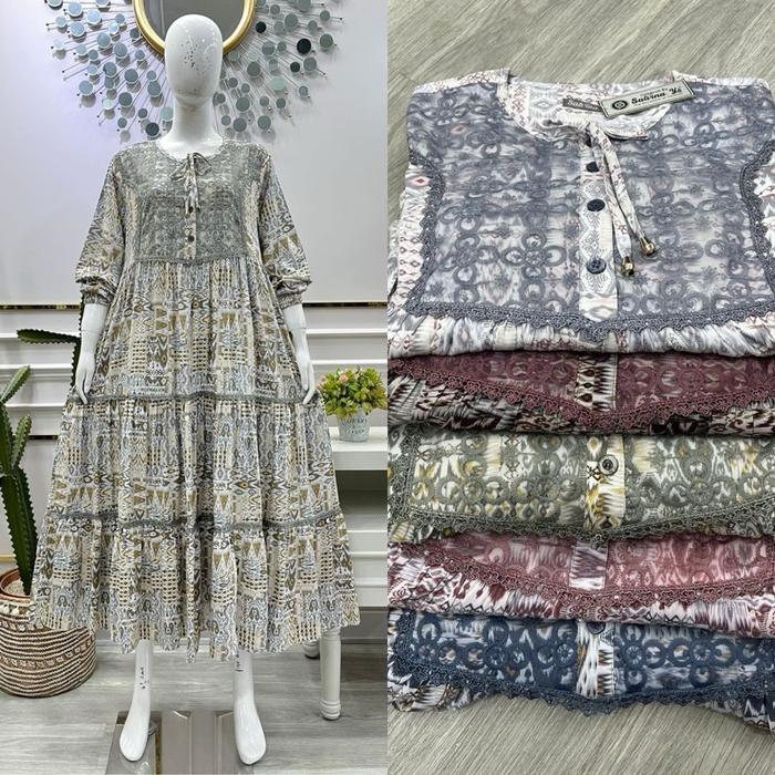 MIDI SALVINA YS JUMBO VISCOS ARMANY Wanita Katun