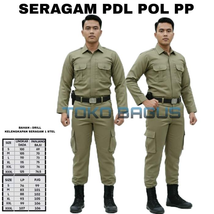 TOKO BAGUS Seragam PDL SATPOL PP SATU STEL PDL SATPOL PP Bahan Drill