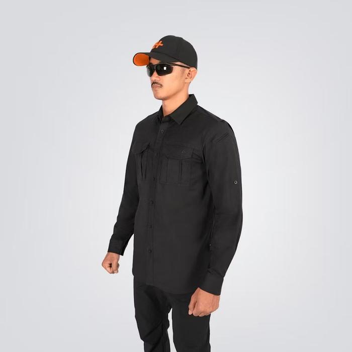 Kemeja Ajudan Lengan Panjang Cotton Despo Stretch