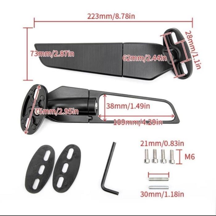 Kaca Spion Winglet Stealh Spion Winglet Universal A1