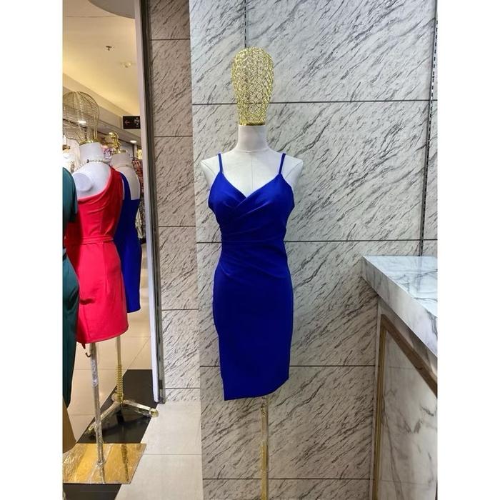DRESS SEXY PREMIUM IMPORT BANGKOK BAHAN VB / GAUN PENDEK BKK 1TALI SIMETRIS