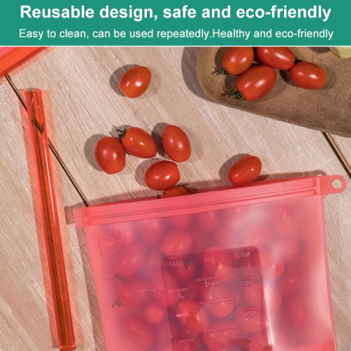 500/1000/1500ml Silicone fresh-keeping bag food packaging ziplock bag