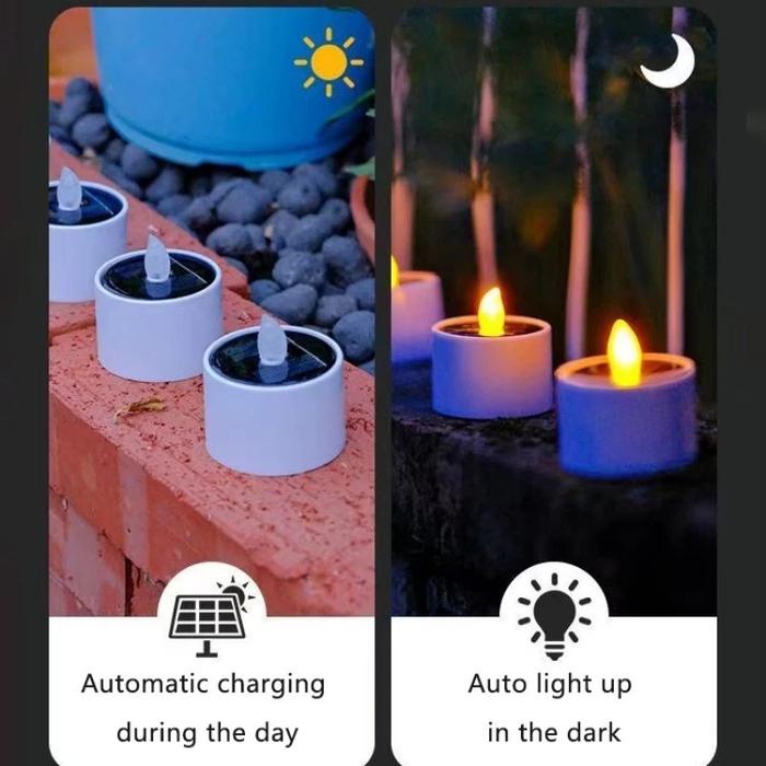Mini Lilin Tenaga Surya Lilin Lampu Led Lilin Tenaga Surya Lampu Lilin Tenaga Surya Dekorasi Candle 