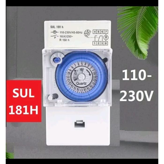 Timer Listrik Panel Analog SUL181H Switch Switcher 24 Jam/H Panel Lampu Otomatis Time Switch Switchi