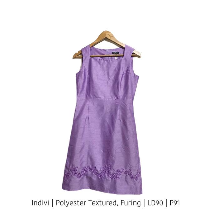 Indivi Embroidery Violet Dress