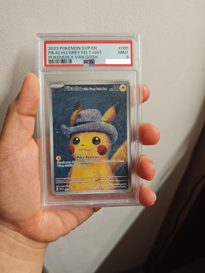 PSA 9 - Pikachu SVP EN PIKACHU WITH GREY FELT HAT PIKACHU X VAN GOGH #085 PROMO