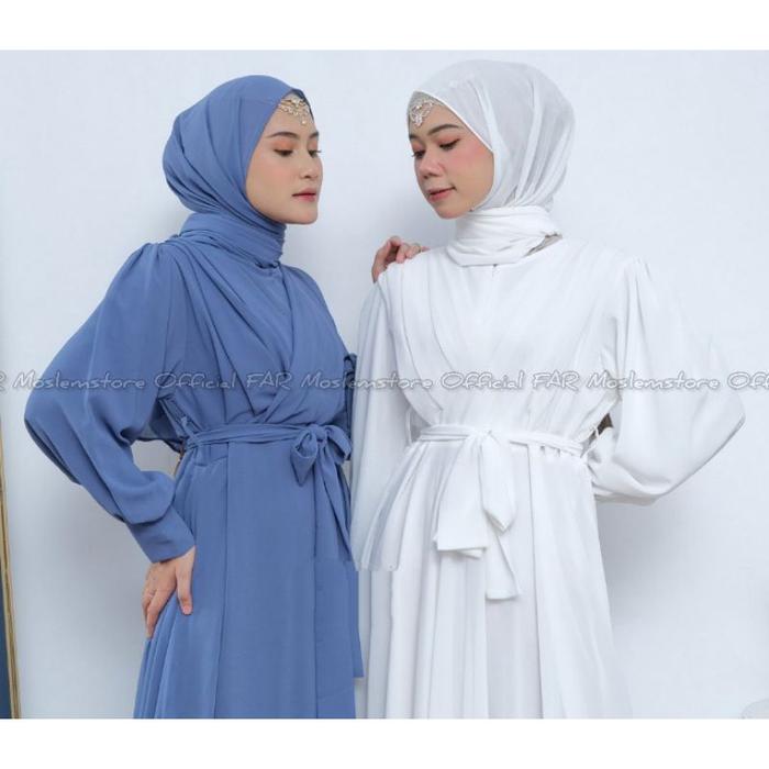 Gamis Dress Baju Busui Maxy Ceruty Babydoll M L Xl Xxl Jumbo/Fashion Muslim Remaja/Pakaian Gamis Cer