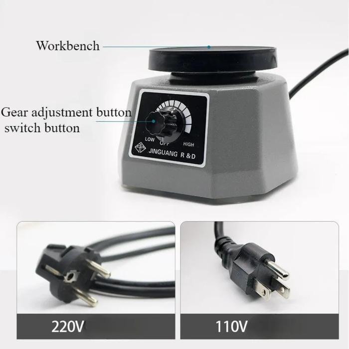 New 1110V/220V Dental Plaster Vibrator4'' Round Gypsum Shaker Oscillator Variable Intensity Dental L