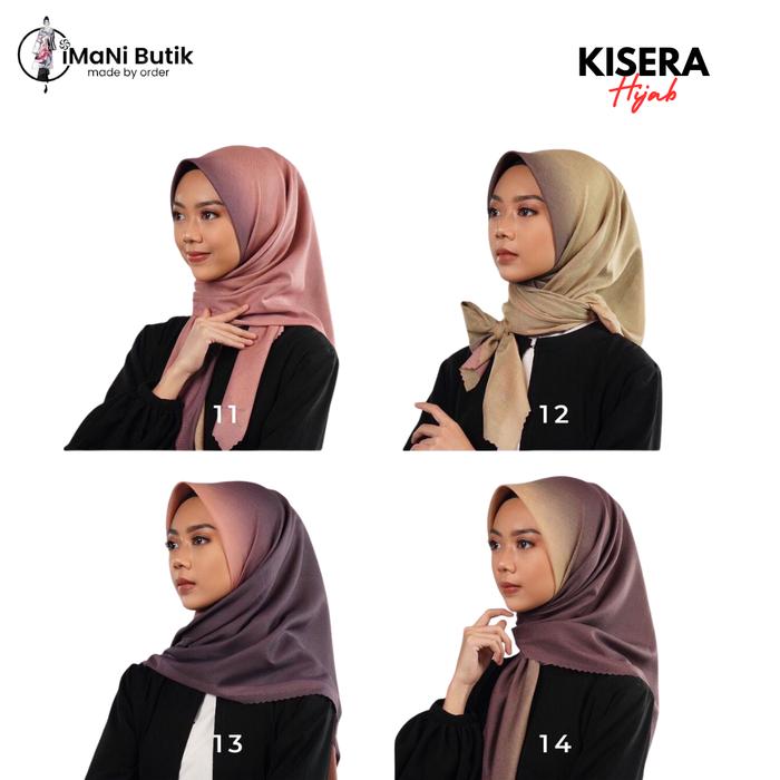 AIZA N 0196-0201 M | Kerudung Hijab 4 Warna 1 Motif Artificial Texture, Jilbab Praktis Cantik | Squa