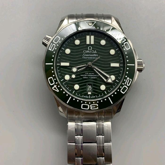 Jam Tangan Omega Seamaster Plat Green Swiss Automatic 42mm
