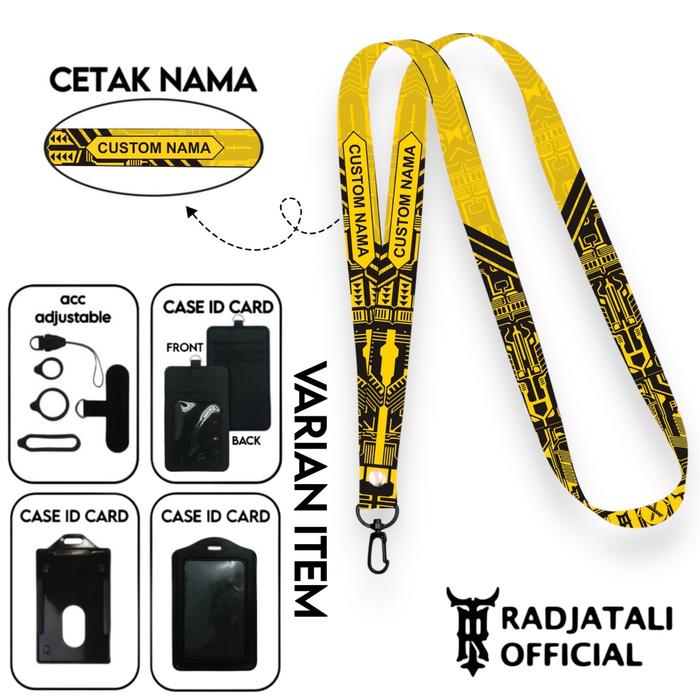 Lanyard Custom Nama Cyberpunk Series V3 Size 1,5cm Bisa Request Nama Full Printing 2 Sisi Gantungan 