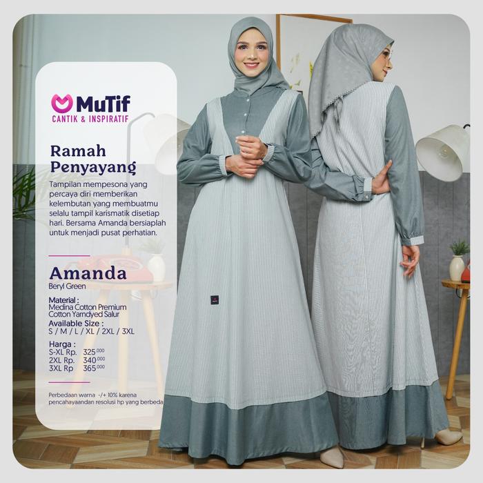 MUTIF AMANDA / MUTIF GAMIS TERBARU / MUTIF AMANDA TERBARU / GAMIS MUTIF DEWASA / GAMIS CANTIK MUTIF 