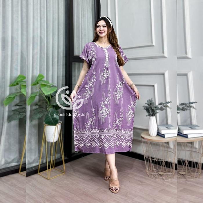Daster Lowo Klaten Jumbo Rayon Batik Premium Busui Nyaman Adem Promo !