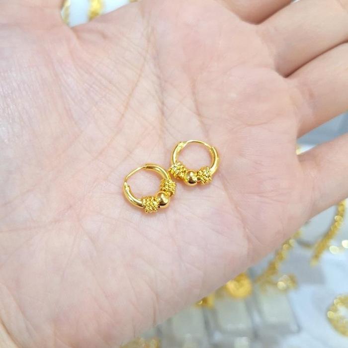 Anting Anak Bulat Motif Kecil Terbaru