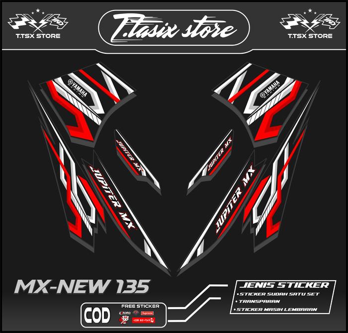 STRIPING TRANSPARAN JUPITER MX 135/STIKER VARIASI MX NEW/STRIPING MOTOR MX 135 NEW TRANSPARAN KEREN