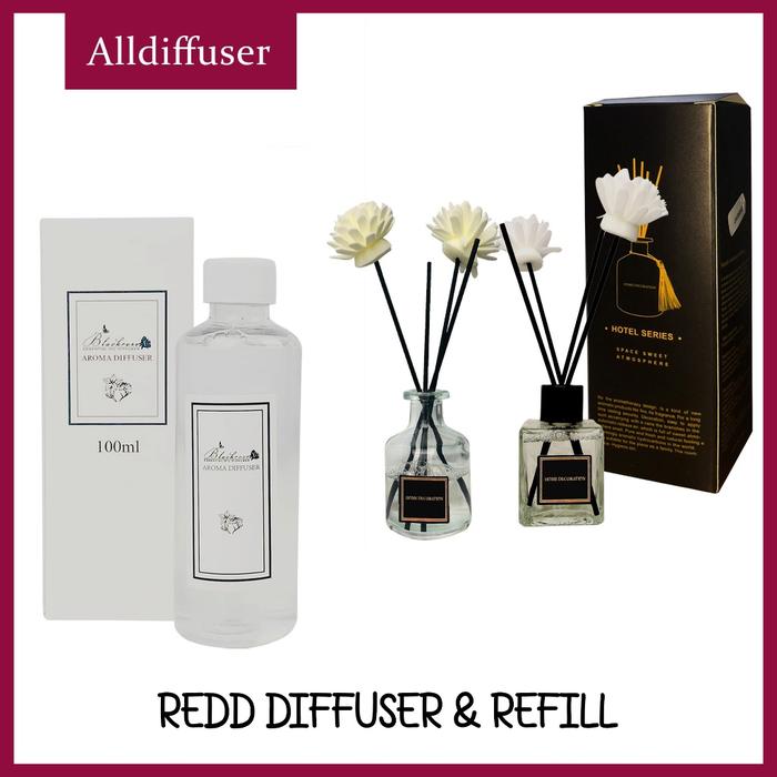 (ALLDIFFUSER) Pengharum Ruangan/Reed Diffuser segi / Reed Diffuser Regular & Refill 100ml