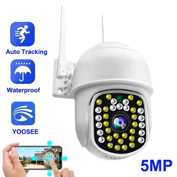 Yoosee IP66 Kamera Keamanan Luar Ruangan WiFi 5MP PTZ