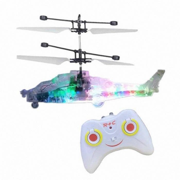 HOUGUO Besar LED Helikopter RC Mainan Anak Mainan Pesawat Hadiah Ulang Tahun Remote Control Helikopt