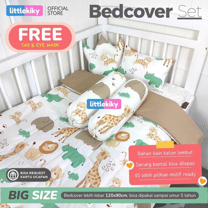 Bedcover Set Lengkap ( Bedcover, Bantal Guling Bayi, Bantal Crown) -Gratisongkir