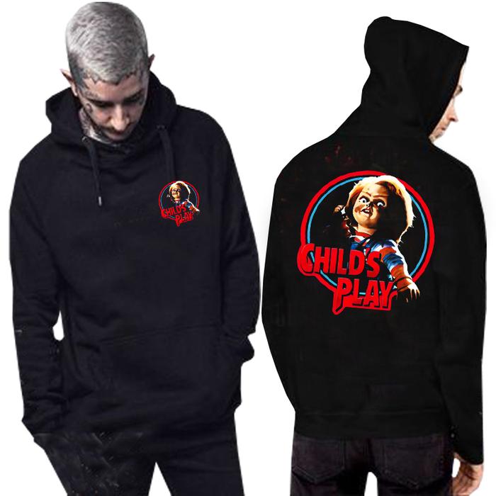 Sweater Chucky Child's Play Horror Hoodie Jumper Bahan Cotton Fleece