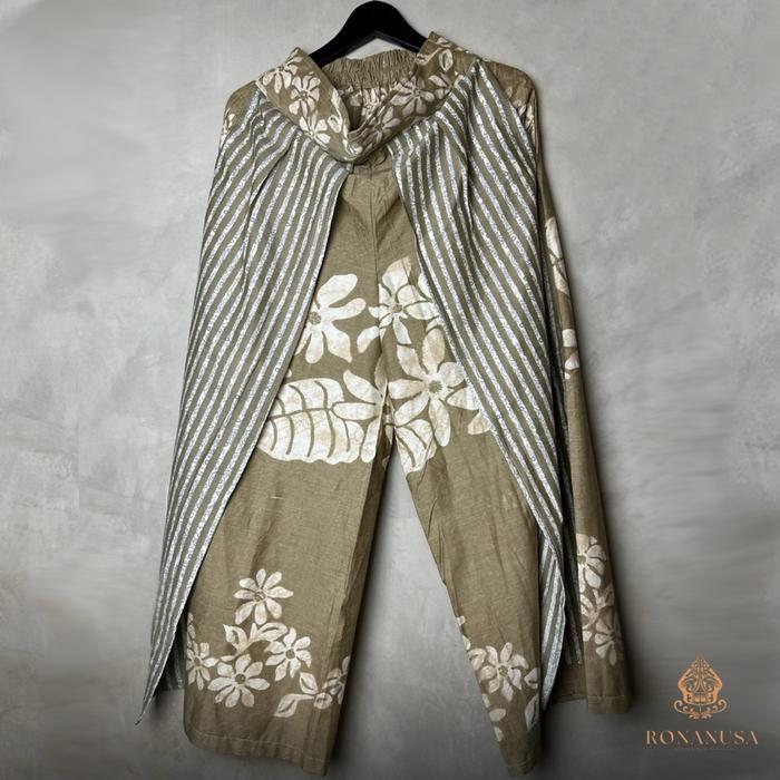 Celana Kulot Wrap Batik Wanita stripe