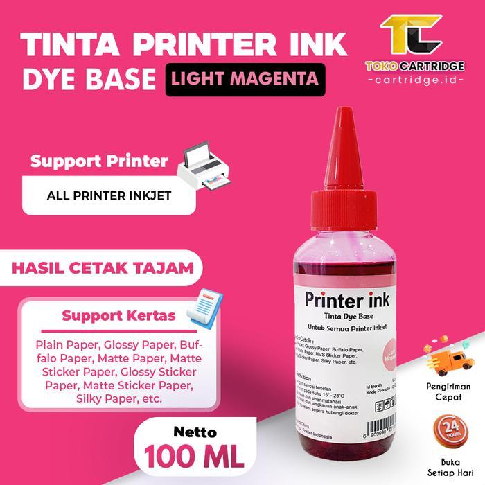 Tinta Dye Base PG810 CL811 PG 810 CL 811 100ml Murah - Light Magenta