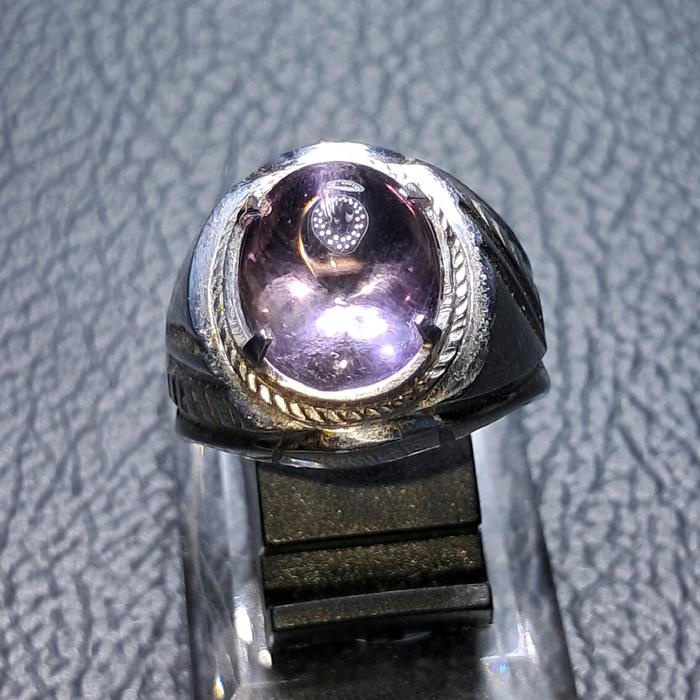 Batu Bungur Ring Monel Handmade