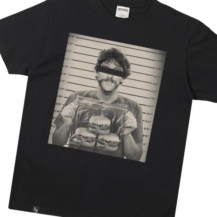 Z♪4I LAWLESS BURGERBAR - MUGSHOT T-SHIRT - BLACK N✉FR