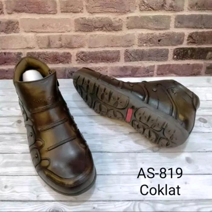as 819 sepatu boots kulit pria justin otto original