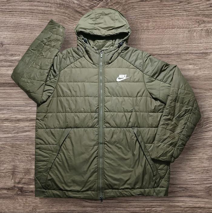 Jaket Nike Outdoor Puffer Thrift Preloved Second Branded Hijau Unisex Waterproof Army