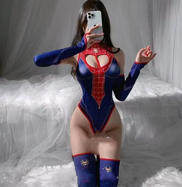 Lingerie Cosplay Kulit Latex Spider Premium Import-LY