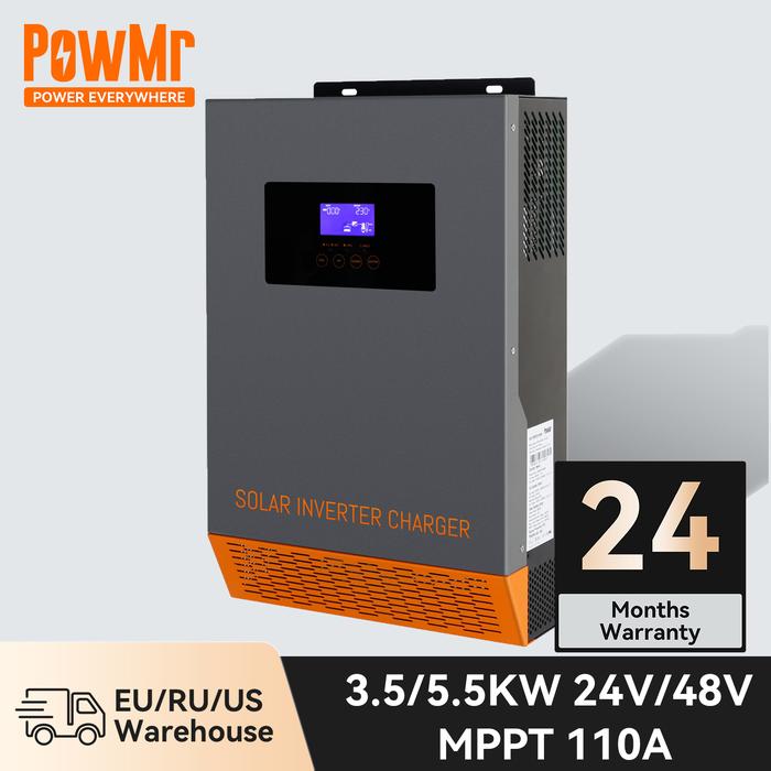 POWMR Hybrid Solar Inverter 24V 48V With MPPT Charger 110A 3kw 5kw