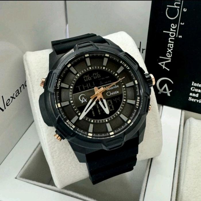 jam tangan pria original ALEXANDRE CHRISTIE AC9375MH DIGITAL ANALOG