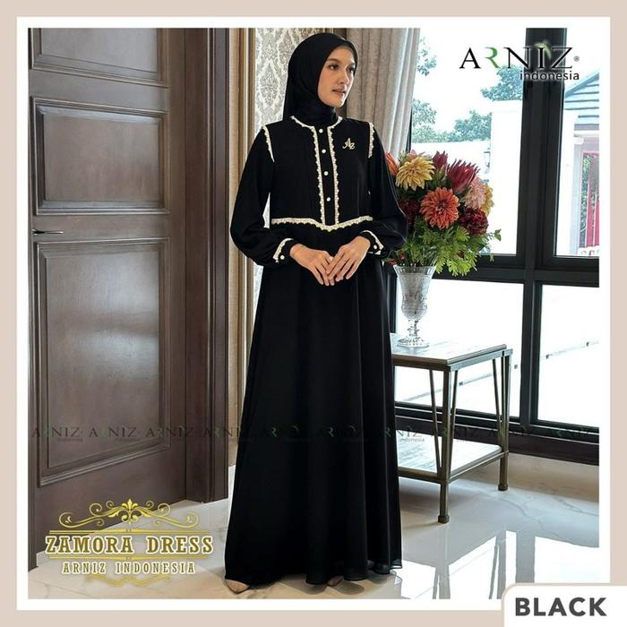 Zamora Dress by Arniz | Gamis Polos | Gamis Cantik | Arniz | D’Hijab of Mey
