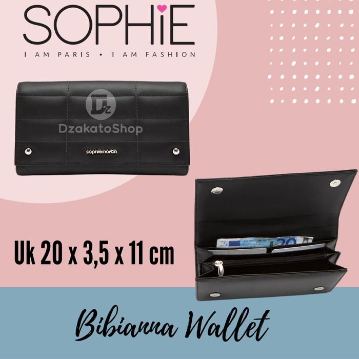Dompet Wanita Terbaru 2024 Kartu dan Uang Warna Hitam Best Seller Sophie Martin Paris Bibianna Katal